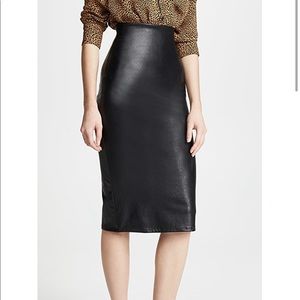 Black Commando leather skirt